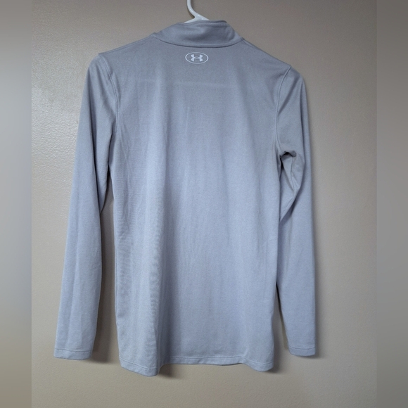 Under Armour UA Womens Tech Athletic 1/2 Zip Pull Over Longsleeve Light Gray - Picture 10 of 12